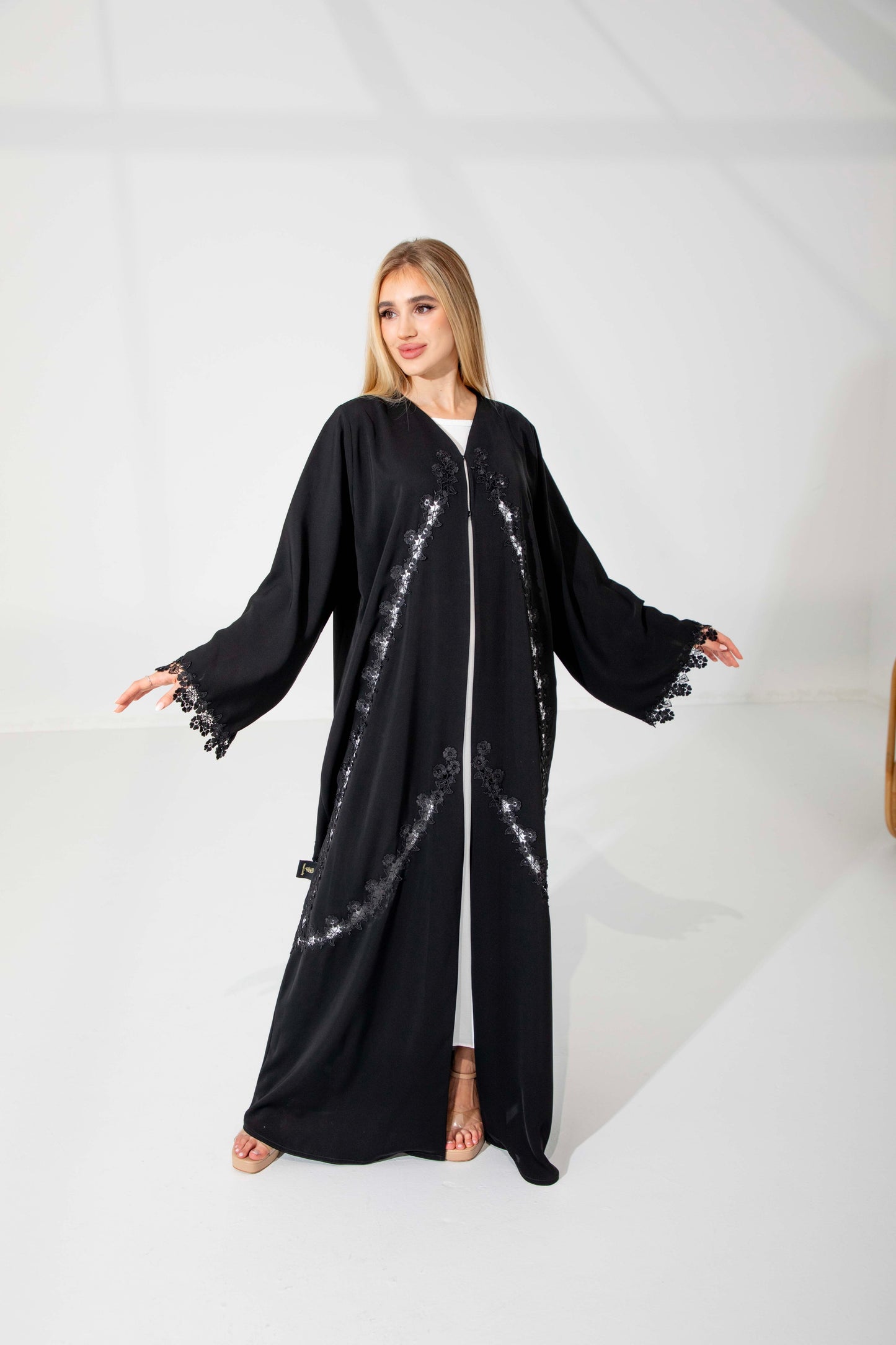 Embellished Noir Abaya