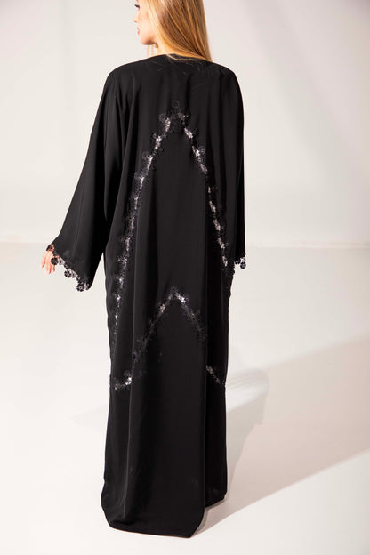 Embellished Noir Abaya